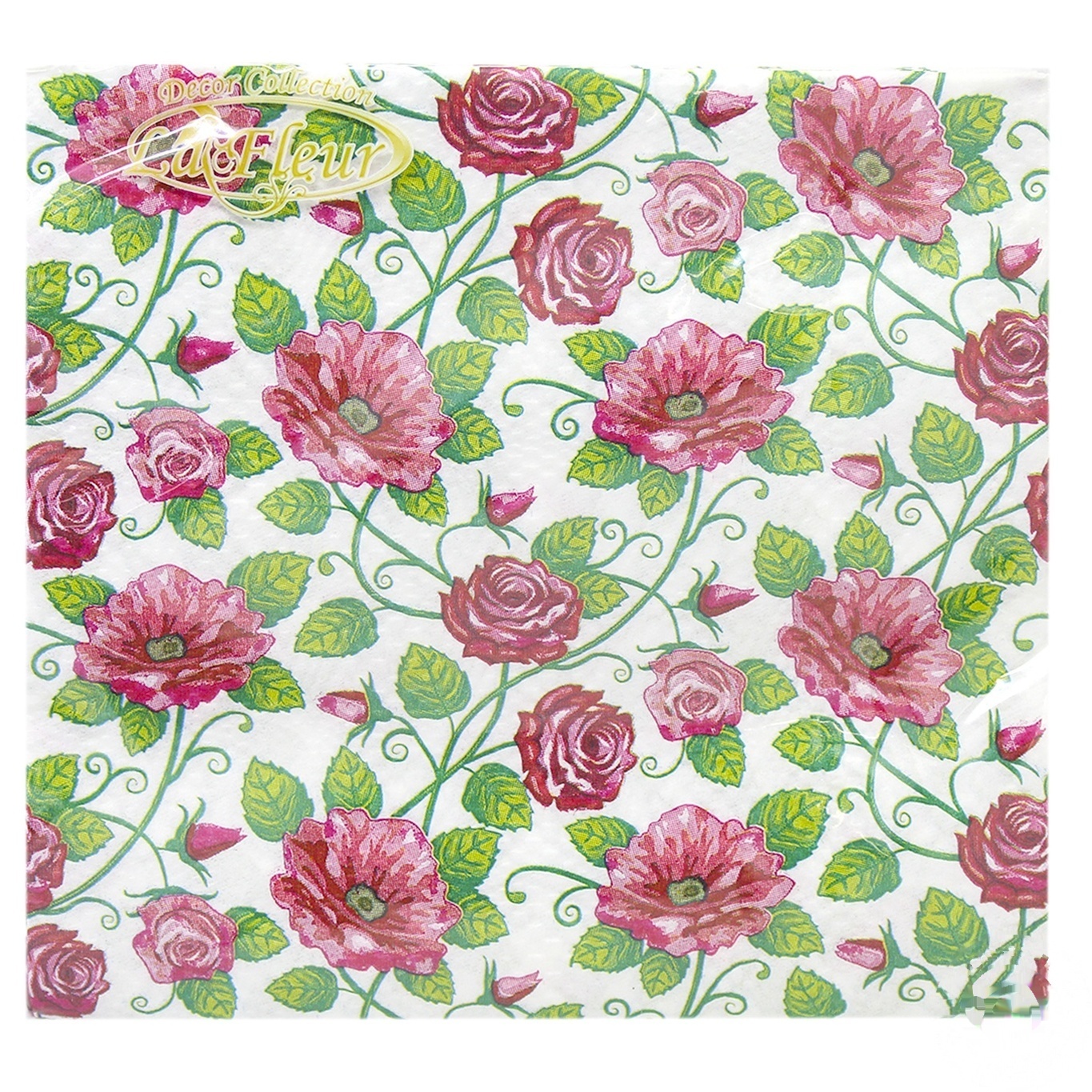 

Салфетки La Fleur Розовое полотно 33x33см 2слоя 20шт