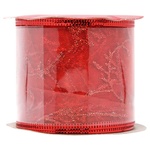 Jumi Decoration Ribbon with Red Pattern 6.3cm