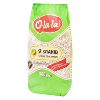 O-La-La 9 Cereals Instant Mix of Flakes 500g - buy, prices for MegaMarket - photo 1