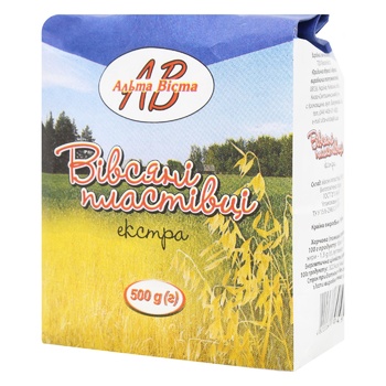 Пластівці вівсяні Альта Віста Екстра 500г - купити, ціни на ULTRAMARKET - фото 1