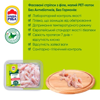 Стрипсы с филе куриного Наша Ряба охлажденные ~500г - купить, цены на Auchan - фото 4