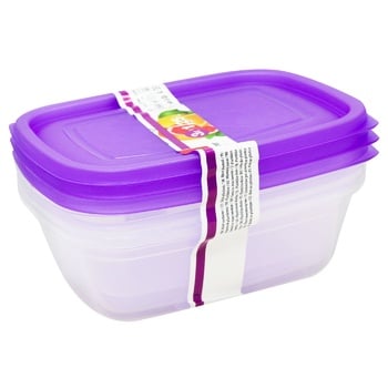 Banquet Containers Set 1.25l 3pcs - buy, prices for COSMOS - photo 1