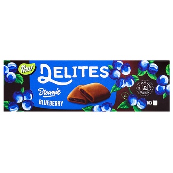 Печенье-батончик Delites Brownie с черничной начинкой 120г - купить, цены на - фото 2