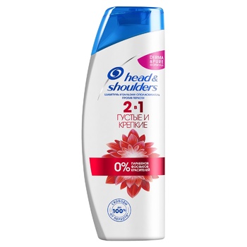 Шампунь и бальзам-ополаскиватель 2в1 Head & Shoulders Густые и крепкие против перхоти 400мл - купить, цены на METRO - фото 5