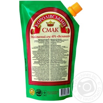 Korolivs'kyj Smak Vesnjanyj Mayonnaise Cause 40% 360g - buy, prices for - photo 2