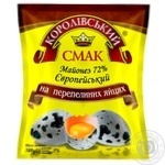 Korolivsʹkyy smak on quail eggs mayonnaise 72% 380g