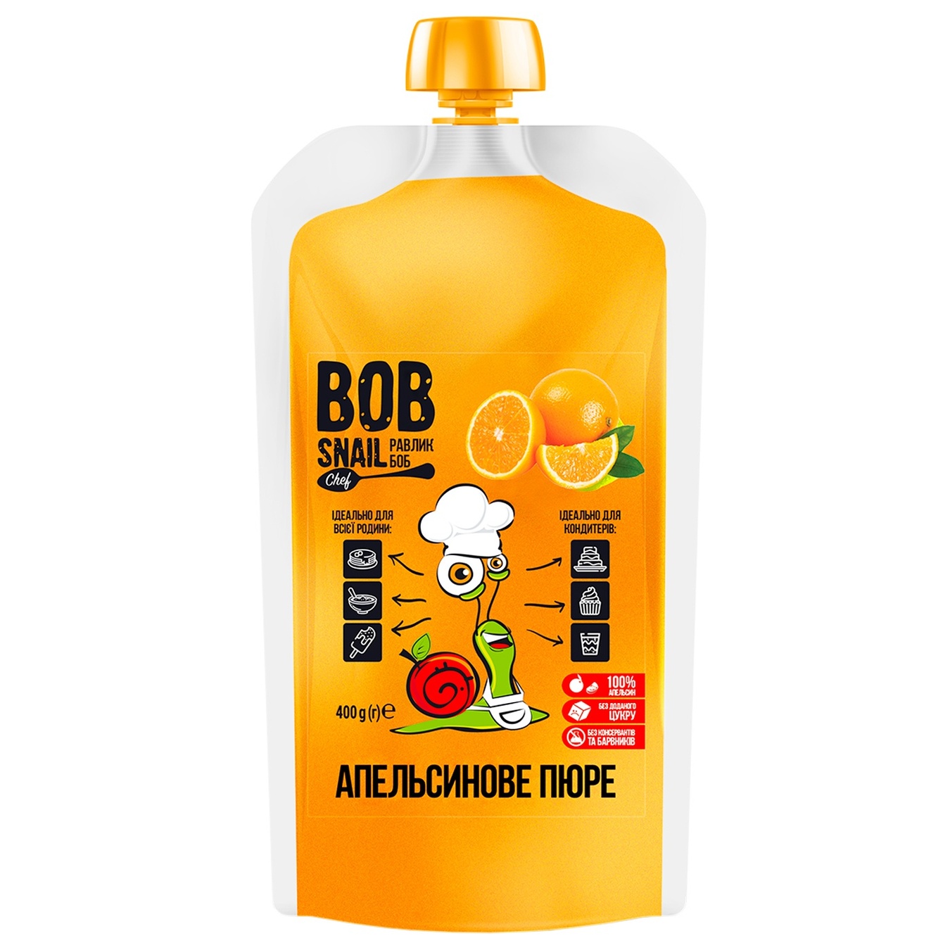 

Пюре фруктовое Bob Snail апельсин 400г