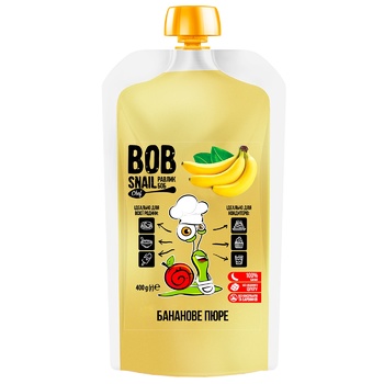 Snail Bob Banana Fruit Puree 400g - buy, prices for Tavria V - photo 1