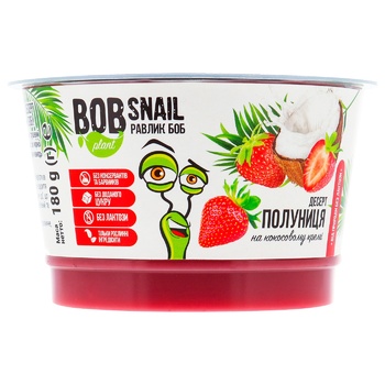 Десерт Bob Snail на кокосовому кремі полуниця 180г - купити, ціни на Auchan - фото 2