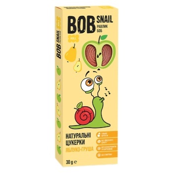 Цукерки Bob Snail натуральні яблучно-грушеві 30г - купити, ціни на ЕКО Маркет - фото 1