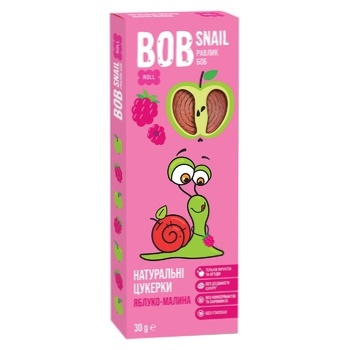 Цукерки Bob Snail натуральні яблучно-малинові 30г - купити, ціни на ЕКО Маркет - фото 1