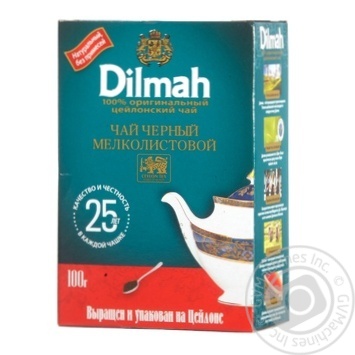 Чай чорний дрібнолистовий Dilmah 100г - купити, ціни на - фото 1