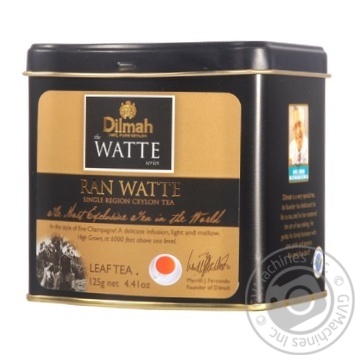 Black tea Dilmah Ran Watte Ceylon medium leaf 125g can Sri Lanka - buy, prices for NOVUS - photo 1