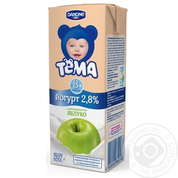 Yogurt Tema apple for 8+ month babies 2.8% 207g tetra pak Ukraine - buy, prices for NOVUS - photo 1