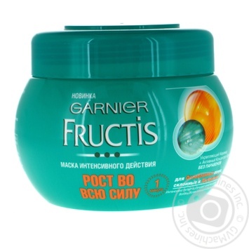 Маска для волосся Garnier Fructis Ріст на повну силу 300мл купити, ціни на МегаМаркет - фото 1