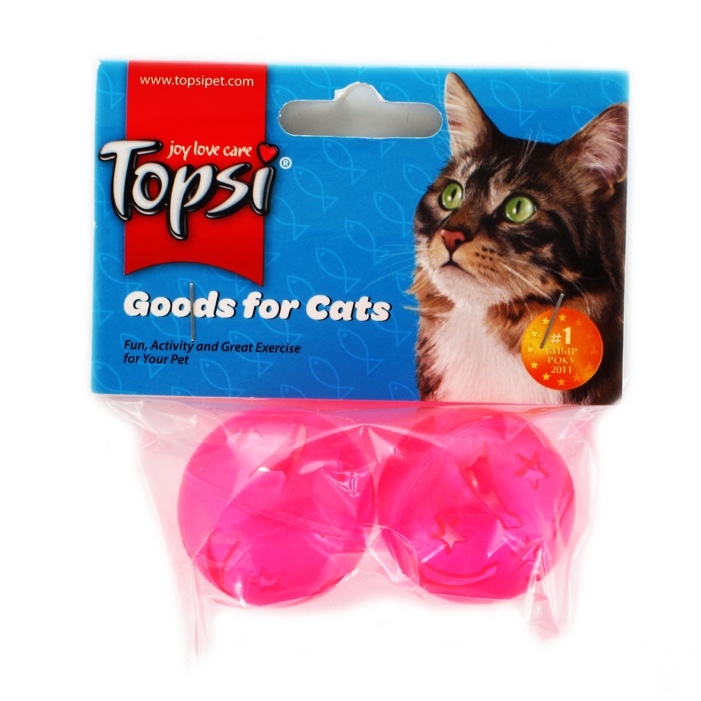 

Игрушка Topsi Мячи-погремушки для кошек 4см 2шт