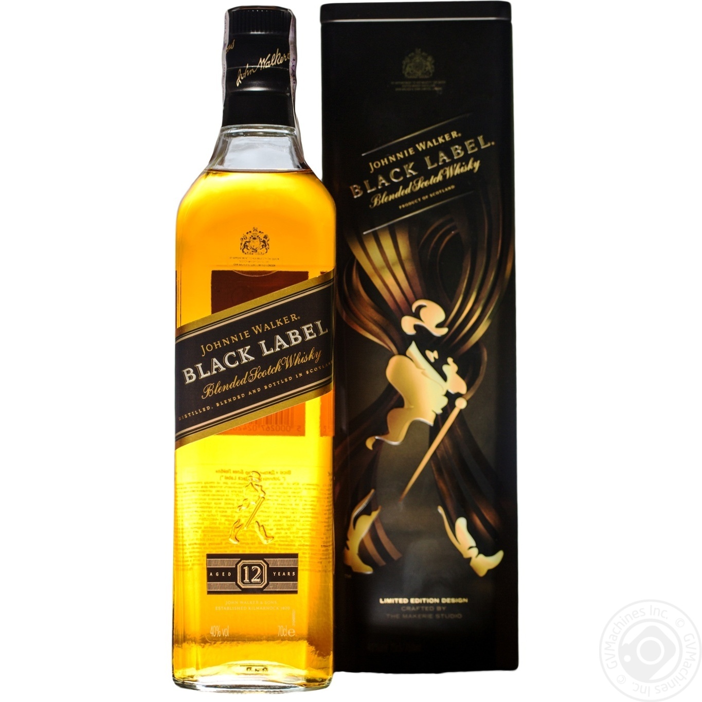Whisky Johnnie Walker Black Label Tin Drinks Alcohol And