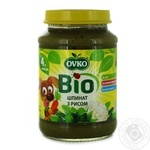 Пюре Ovko Bio шпинат з рисом 190г