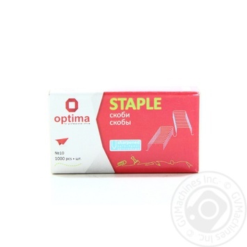 Скоби Optima загострені №10 1000шт купити, ціни на МегаМаркет - фото 1