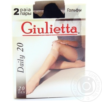 Напівпанчохи 2 пари GIULIETTA DAILY 20 NERO5 купить, цены на МегаМаркет - фото 1