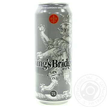 Beverage King's bridge Gin-tonic low alcohol 8.6% 500ml can - buy, prices for MegaMarket - photo 1