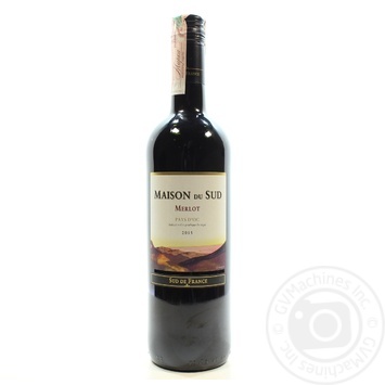 Вино Maison du Sud Merlot червоне сухе 0.75л х6 купить, цены на МегаМаркет - фото 3