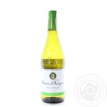 Wine Baron d'arignac white dry 11% 750ml glass bottle - buy, prices for MegaMarket - photo 1