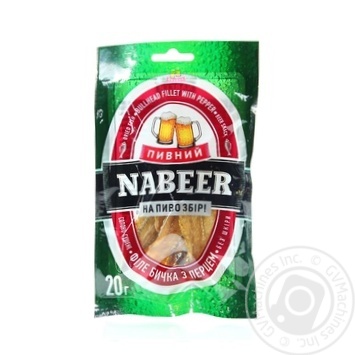 Бычок филе с перцем Nabeer Пивной 20г - купить, цены на МегаМаркет - фото 1