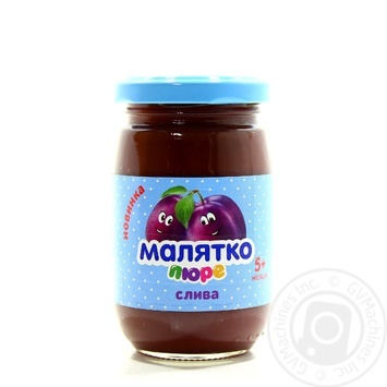 Malyatko for children from 5 months plum puree 180g - buy, prices for MegaMarket - photo 1