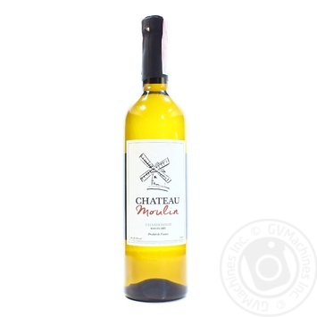 Вино Chateau Moulin Chardonnay біле сухе 0,75л x6 купити, ціни на МегаМаркет - фото 1