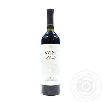 Wine merlot Kvint red dry 15% 750ml glass bottle - buy, prices for MegaMarket - photo 1