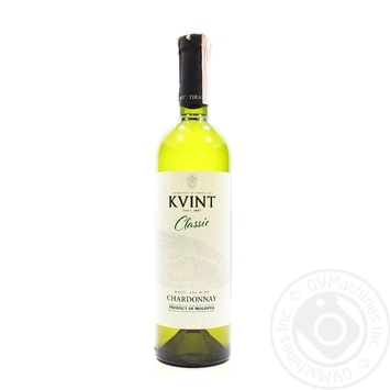 Вино Kvint Classic Chardonnay біле сухе 0.75л купить, цены на МегаМаркет - фото 1