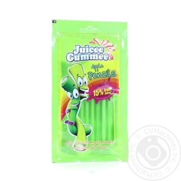 Цукерки жувальні Juicee Gummee олівці зі смаком яблука 85г купити, ціни на МегаМаркет - фото 1