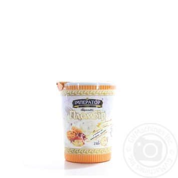 Мороженое Император вкуса Пломбир с печеньем и шоколадной крошкой 250г купить, цены на МегаМаркет - фото 1