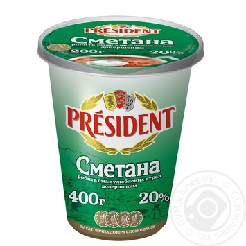 President Sour cream 20% 400g - buy, prices for MegaMarket - photo 2
