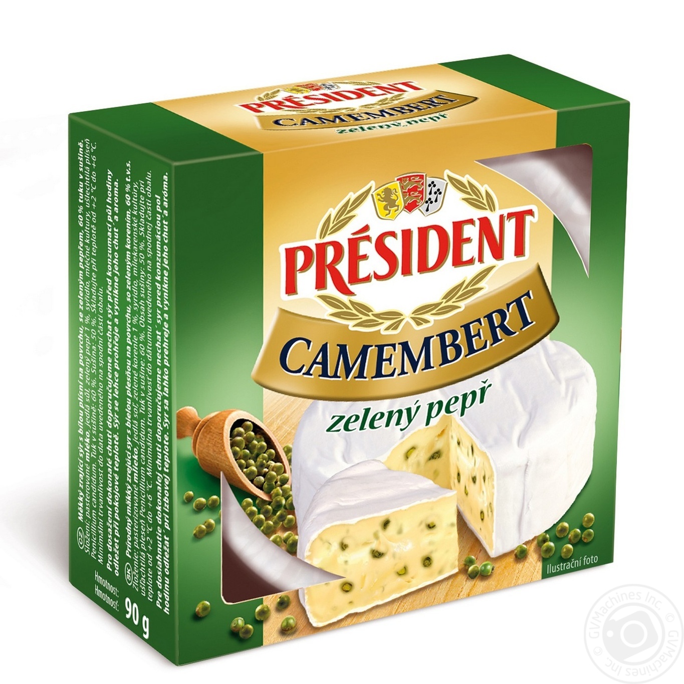 

Сыр President камамбер с зеленым перцем 90г