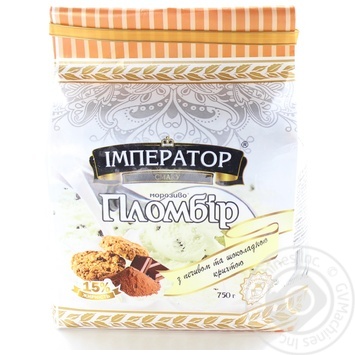Мороженое Император вкуса Пломбир с печеньем и шоколадной крошкой 750г купить, цены на МегаМаркет - фото 1