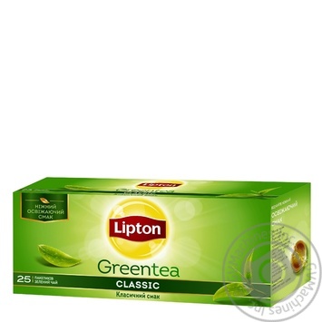 Lipton Зелений чай в пакетиках Classic 25шт купити, ціни на МегаМаркет - фото 2