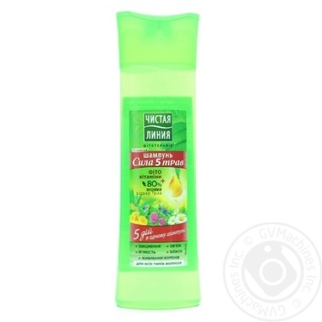 CHISTAYA LINIYA Power 5 grasses for all types of hair Shampoo 400ml - buy, prices for MegaMarket - photo 1