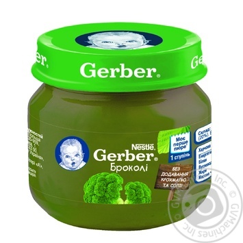 Puree Gerber Apple-Apricot-Banana without starch and salt for 4+ month old 80g - buy, prices for MegaMarket - photo 1