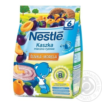 Каша Nestle молочна рисова з біфідобактеріями та вітамінами зі сливою і абрикосом 230г купити, ціни на МегаМаркет - фото 1