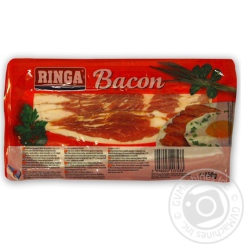 Ringa raw smoked bacon 450g - buy, prices for MegaMarket - photo 1