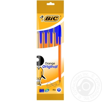 Ручка Bic кулькова Orange Fine синя 4шт х10 купити, ціни на МегаМаркет - фото 2