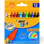 Мелки Bic восковые цветные 12 цветов