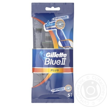 Станок бритвенный Gillette Blue ІІ Plus мужской одноразовый 5шт купить, цены на МегаМаркет - фото 1