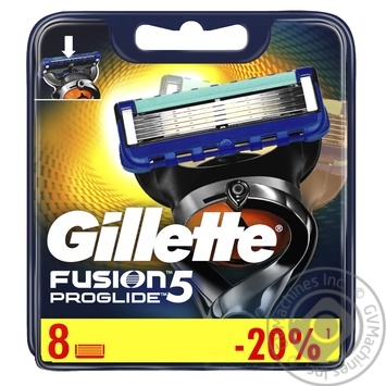 Сменные картриджи для бритья Gillette Fusion ProGlide 8шт купить, цены на МегаМаркет - фото 1