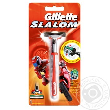 Men's Razor Gillette SLALOM Red with 1 Razor Blade - buy, prices for MegaMarket - photo 1