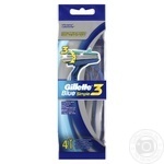 Бритва одноразовая Gillette Blue Simple3 4шт/уп