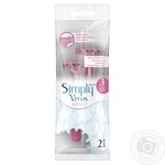 Бритвы Gillette Simply Venus 3 Basic одноразовые безопасные 2шт