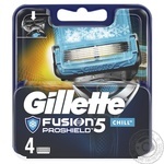 Кассеты для бритья Gillette Fusion5 ProShield Chill сменные 4шт